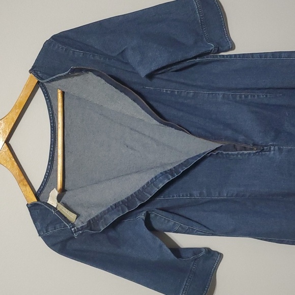 Liz Claiborne Womens Size 8 Blue Denim Dress Front Pockets Classic - Picture 11 of 11